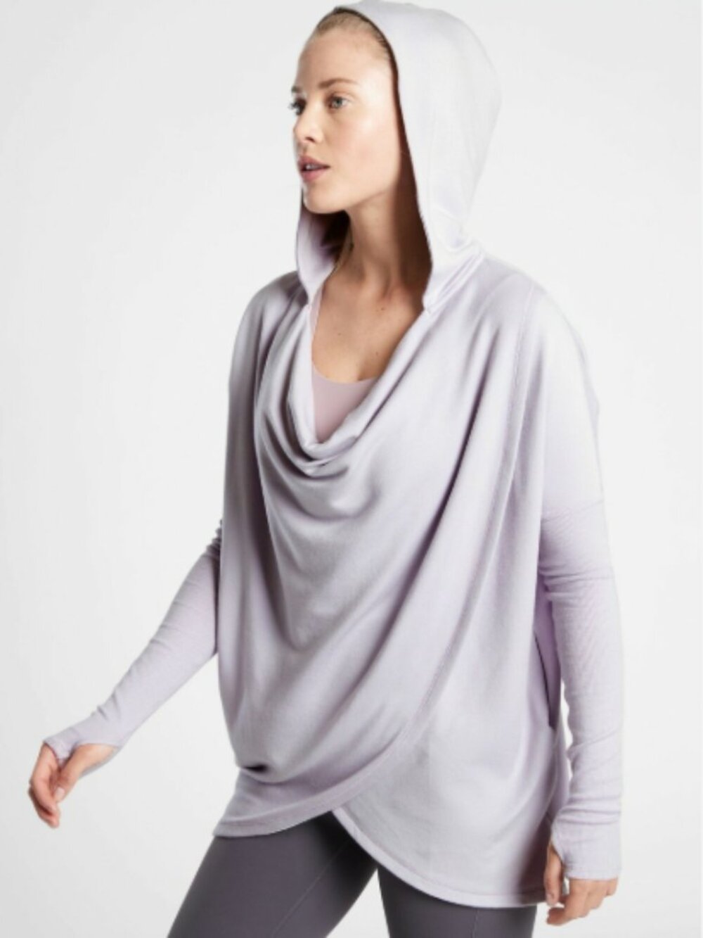 Athleta Purana Wrap Sweatshirt Lilac Purple Size Small